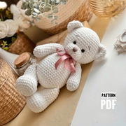 Crochet pattern amigurumi bear in English pdf manual.