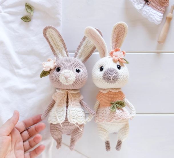 Crochet pattern peach and coco