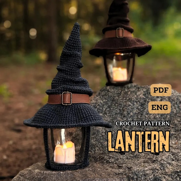 Lantern, Halloween decor crochet pattern