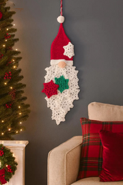 Santa Snowflake Gnome Wall Hanging Wreath Crochet Pattern