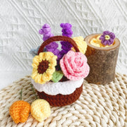 Crochet Pattern  Flower Basket and Flowers