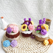 Crochet Pattern  Flower Basket and Flowers