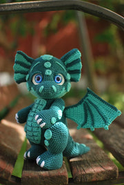 Crochet dragon Green pattern