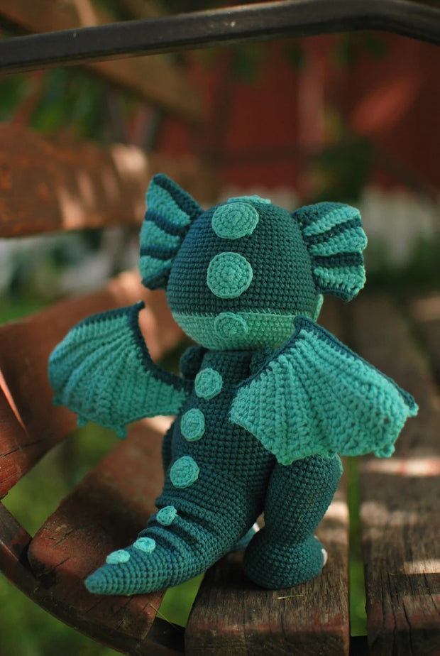 Crochet dragon Green pattern