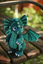 Crochet dragon Green pattern