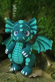 Crochet dragon Green pattern