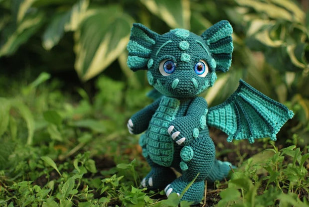 Crochet dragon Green pattern