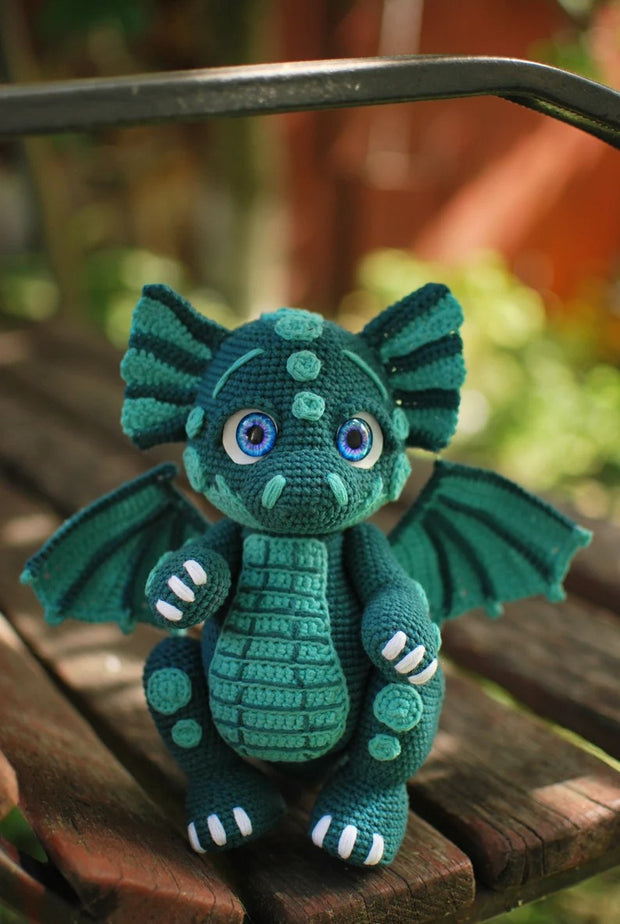 Crochet dragon Green pattern