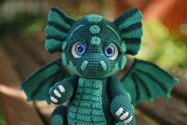 Crochet dragon Green pattern