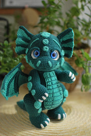 Crochet dragon Green pattern