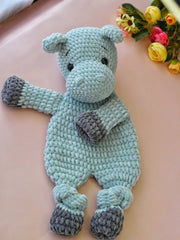 Hippo Baby Security Blanket crochet pattern