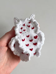 crochet heart clothes for amigurumi lamb