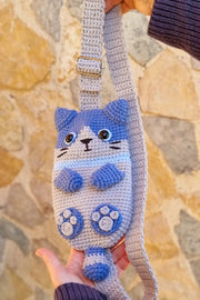 Cell phone bag cat Crochet Pattern