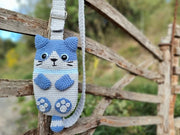 Cell phone bag cat Crochet Pattern