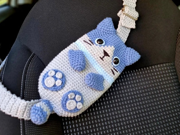 Cell phone bag cat Crochet Pattern