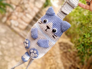 Cell phone bag cat Crochet Pattern