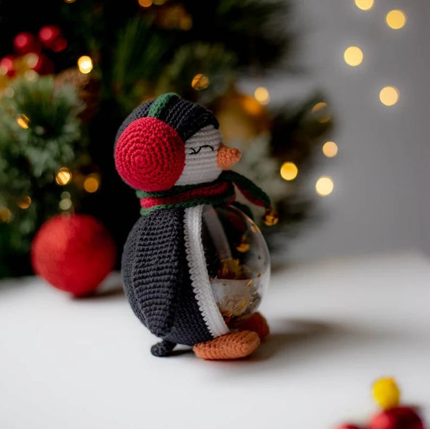 Crochet penguin christmas toy