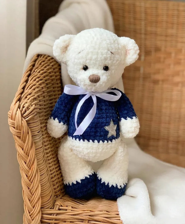 Crochet pattern amigurumi bear in English pdf manual.
