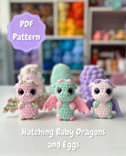 Crochet Hatching Baby Dragons and Eggs Pattern