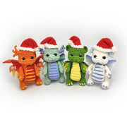 Elemental baby dragons crochet pattern, 4in1