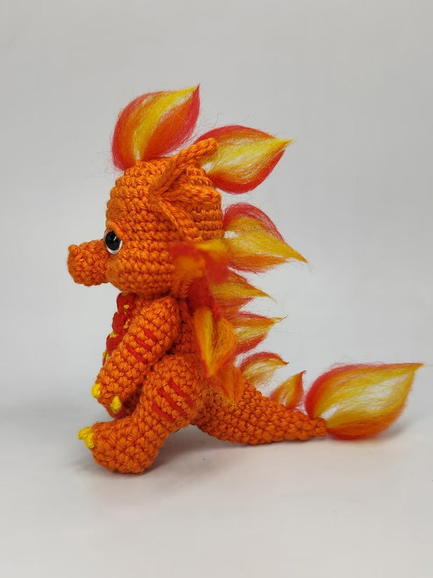 Elemental baby dragons crochet pattern, 4in1