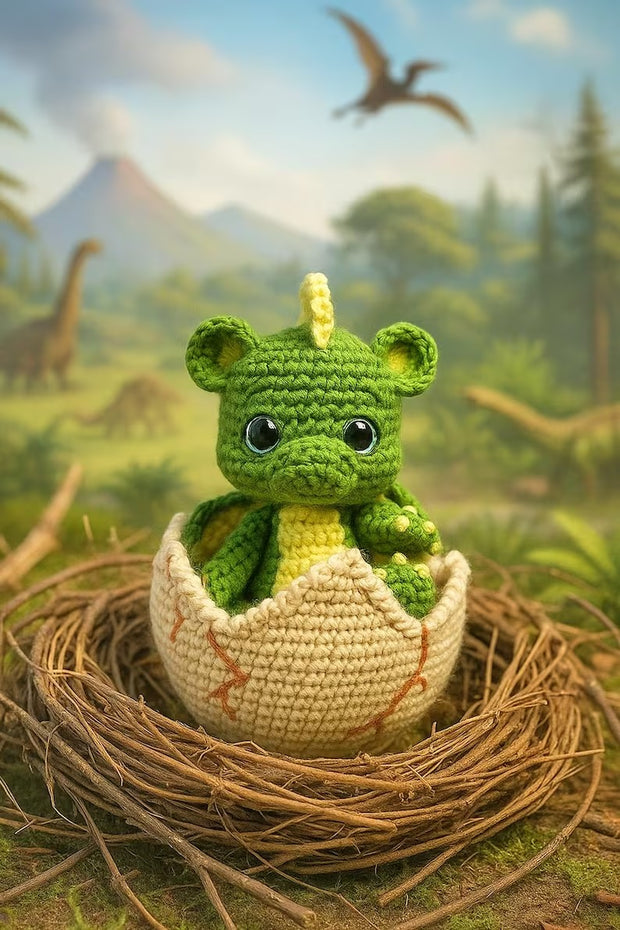 Elemental baby dragons crochet pattern, 4in1