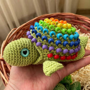 Interactive Crochet Turtle Pattern Sensory Toys