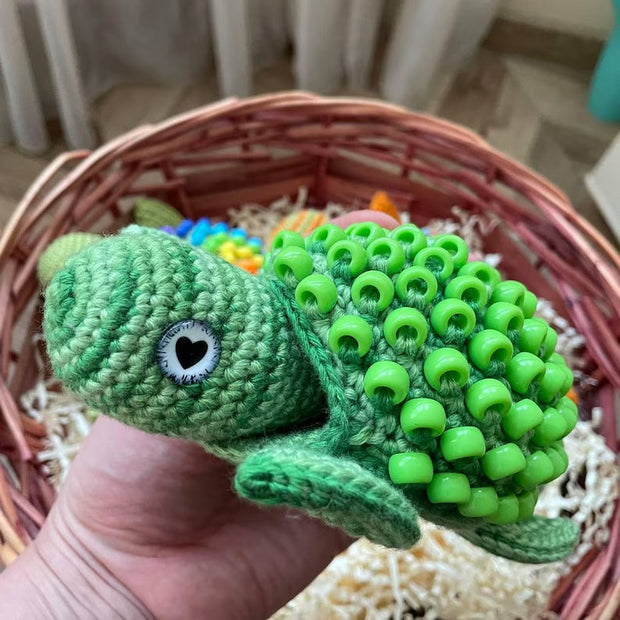 Interactive Crochet Turtle Pattern Sensory Toys