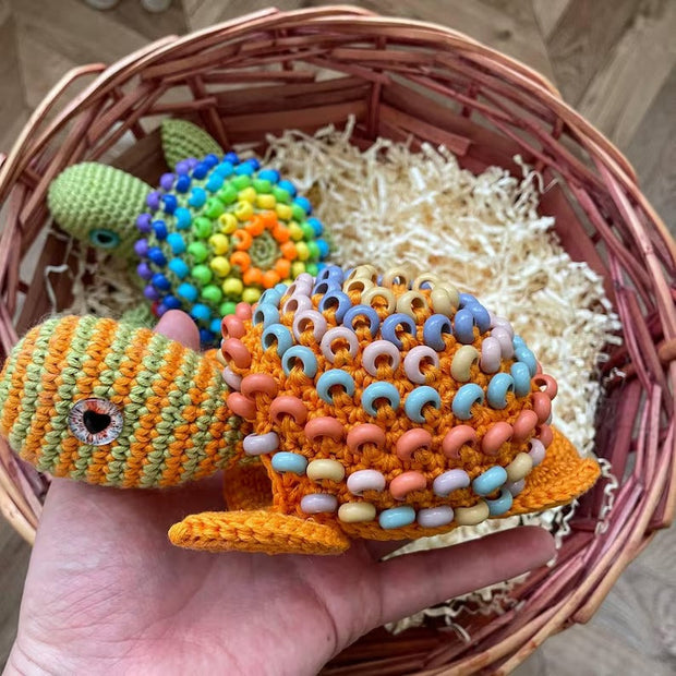 Interactive Crochet Turtle Pattern Sensory Toys