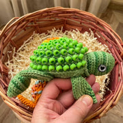 Interactive Crochet Turtle Pattern Sensory Toys