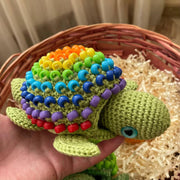 Interactive Crochet Turtle Pattern Sensory Toys