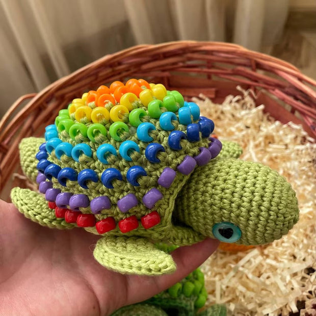Interactive Crochet Turtle Pattern Sensory Toys