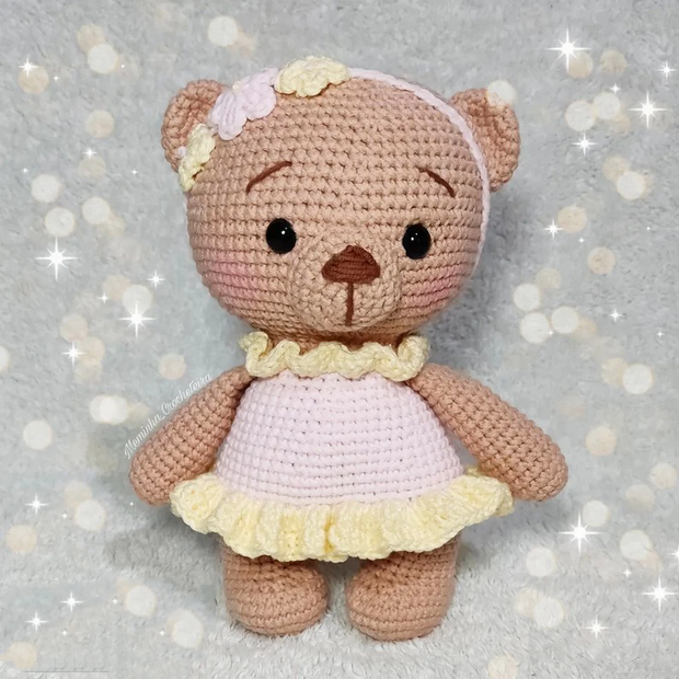 Rosie the ballerina bear Crochet Pattern