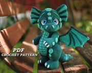 Crochet dragon Green pattern