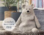 crochet pattern, Chunky Benji The Bear