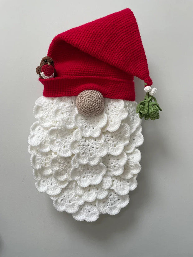 Crochet Christmas, festive, gonk, gnome, wreath pattern