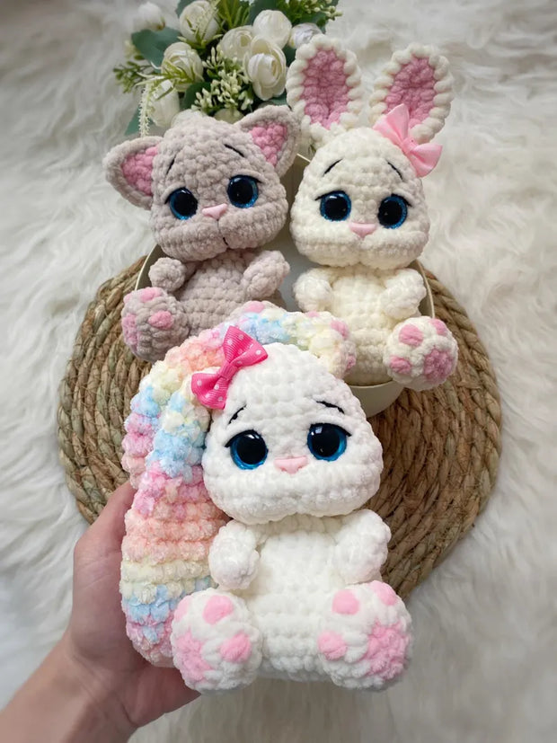 bunny and cat Crochet Pattern «Soft paws».