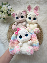 bunny and cat Crochet Pattern «Soft paws».