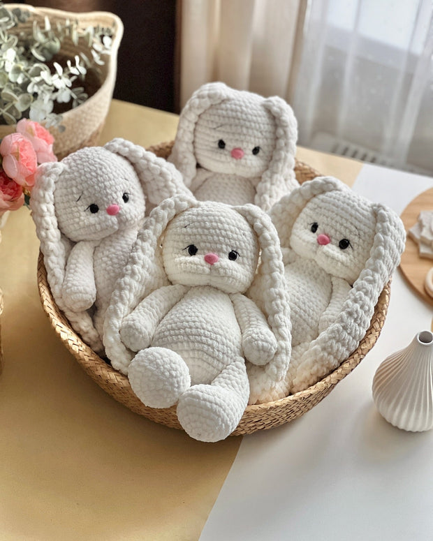 Crochet pattern plush bunny