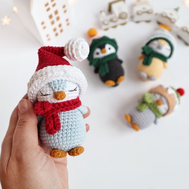 Penguins Amigurumi doll patterns, 4in1Crochet pattern