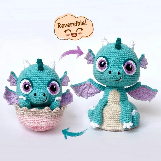 Reversible Baby Dragon Amigurumi Pattern