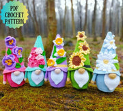 Flower gnomes crochet pattern Set! 5 in 1