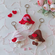 Set of 7 gnome with hearts, Cute Valentine’s Day pattern