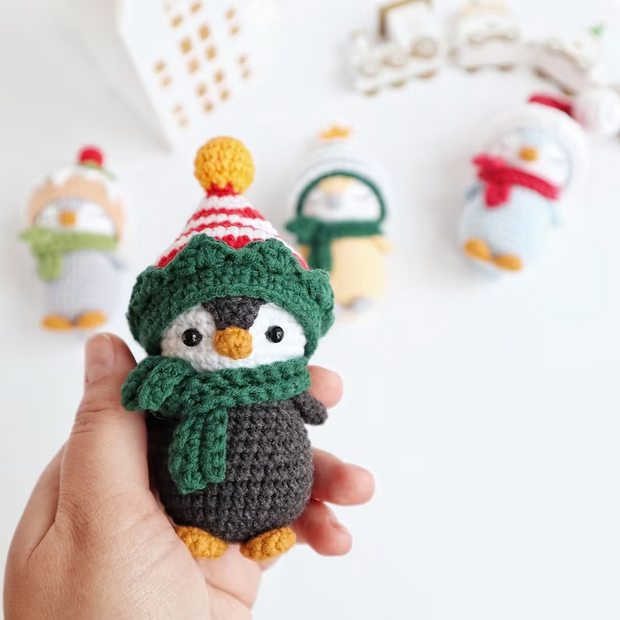 Penguins Amigurumi doll patterns, 4in1Crochet pattern